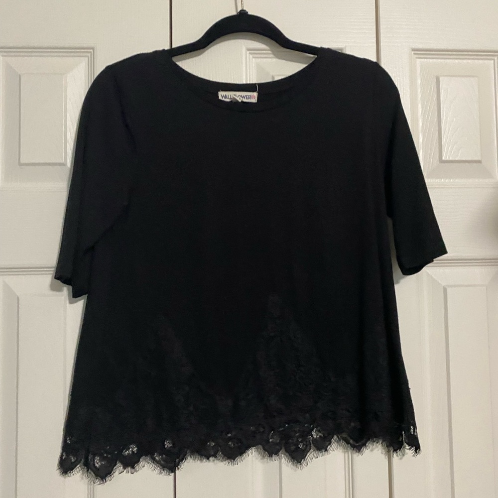 WallFlower Black Lace Top